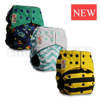 Modern Luxury Printed Washable Real Cloth Pocket Nappy,3 nappies/diapers Set For Girls and Boys Baby In Elegant Style - BIG FRENCHIES