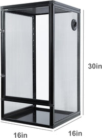 34 Gal Reptile Cage Screen Terrarium Front Opening 2 Sizes