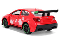 2016 Subaru WRX STI Red with "Knuckles" Graphics "Sonic the Hedgehog" (1991) Video Game "Hollywood Rides" Series 1/32 Diecast Model Car by Jada