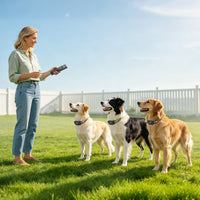 1Pc 2 In 1 Dog Shock And Bark Collar Dog Training Collar With Remote Rechargeable IP68 Waterproof With 3 Channels For Me