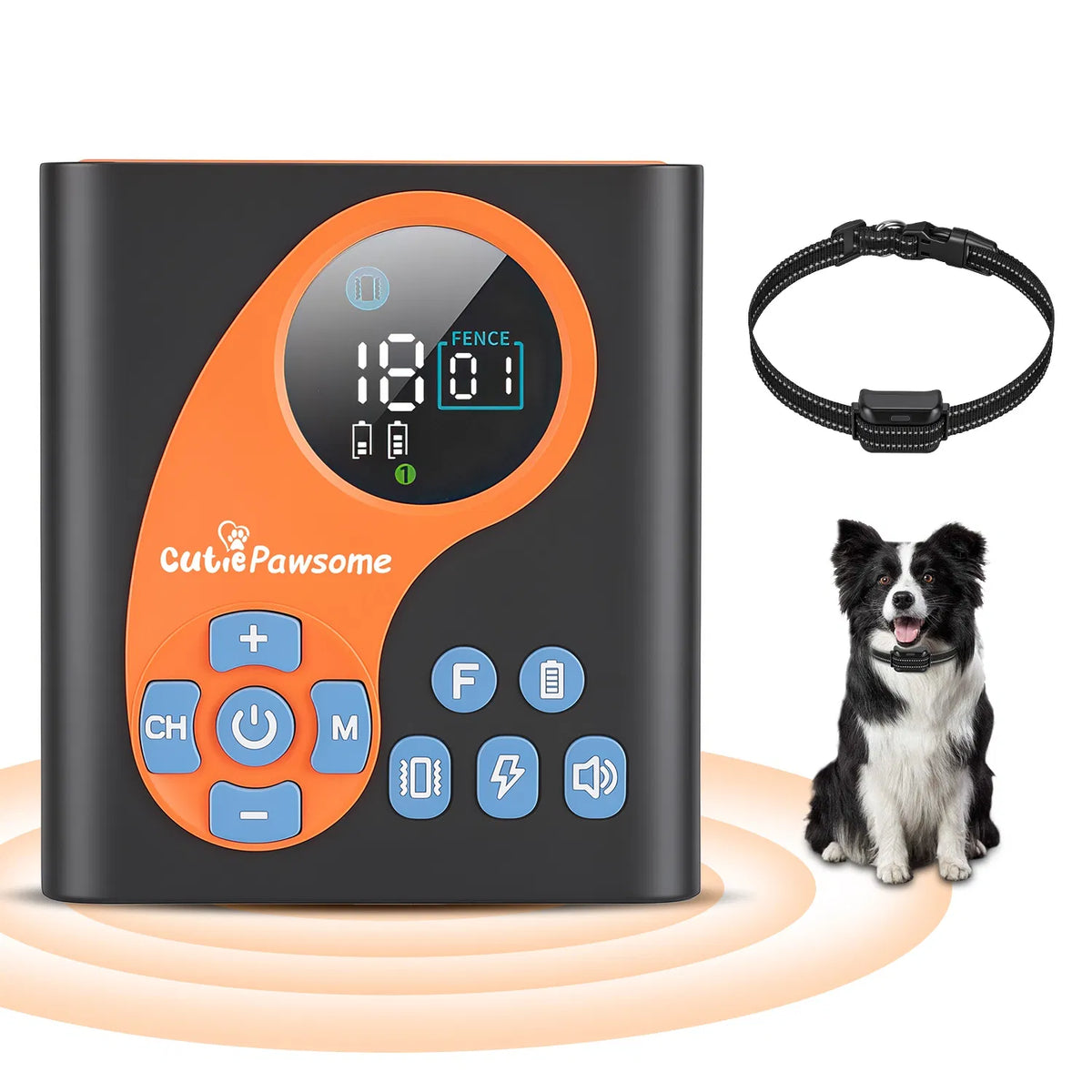2 In 1 Wireless Dog Fence System with 1/2 Training Collars(Options) Invisible Dog Fence IP68 Waterproof with 722FT Adjus