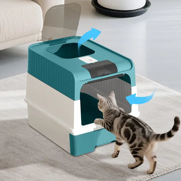 BlueMagic Cube Intelligent Cat Litter Box - Free Hands, Enjoy Pure Life & Automatic Cleaning, Silent Design, Preferred F
