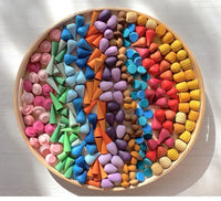 324 Pcs Mandala Loose Parts with Wooden Tray — Open-Ended Play Set - BIG FRENCHIES