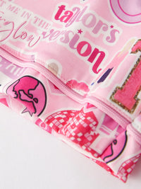 Pink TS Lapel Button Short Sleeve Shorts Pajama Set - BIG FRENCHIES