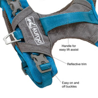 Journey Air Dog Harness, Vest Harnesses for Dogs, Pet Hiking Harness for Running & Walking, Reflective, Padded, Includes Control Handle, No Pull Front Clip (Orange, Small)