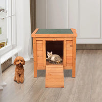 20-inch removable roof, waterproof, green asphalt roof, cedar wood, wooden chicken and rabbit cage