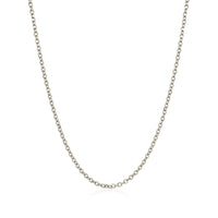 18k White Gold Diamond Cut Cable Link Chain (1.40 mm)