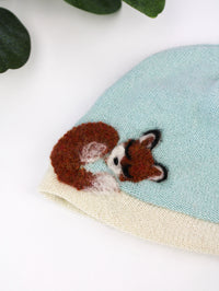 Sleeping Fox Cashmere Hat - Newborn - BIG FRENCHIES