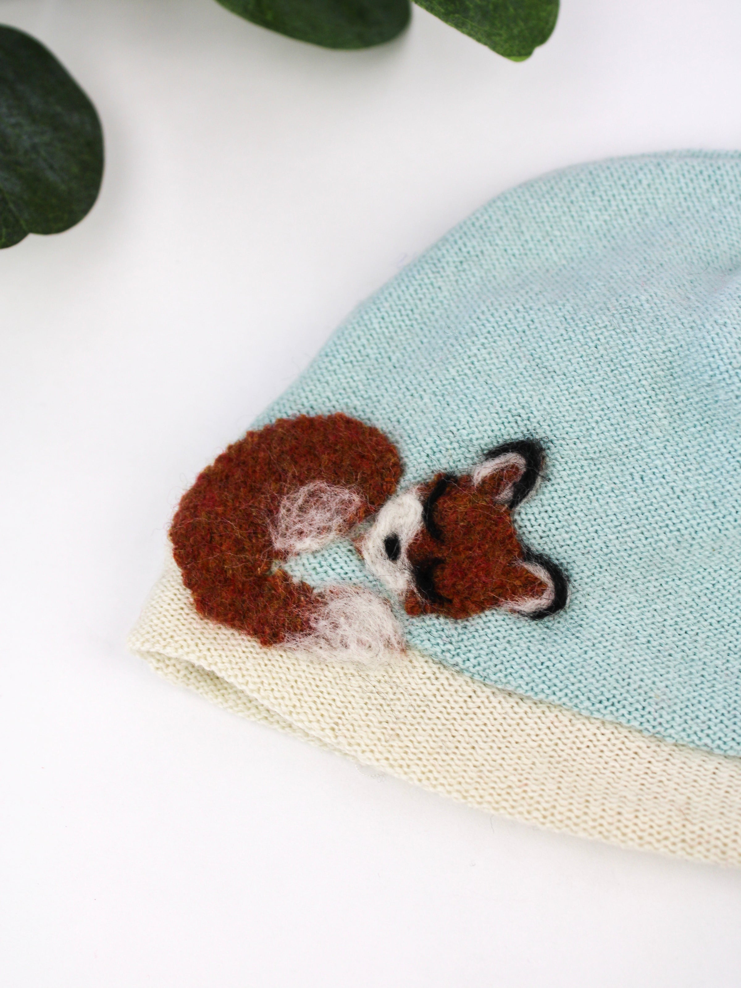 Sleeping Fox Cashmere Hat - Newborn - BIG FRENCHIES