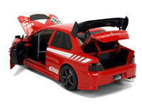 2006 Mitsubishi Lancer Evolution IX RHD (Right Hand Drive) #26 Red with White Graphics "JDM Tuners" Series 1/24 Diecast Model Car by Jada