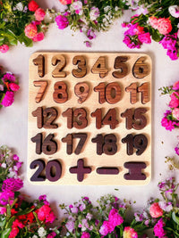 Natural Wooden Alphabet & Numbers Puzzle – Uppercase, Lowercase & Math Options - BIG FRENCHIES