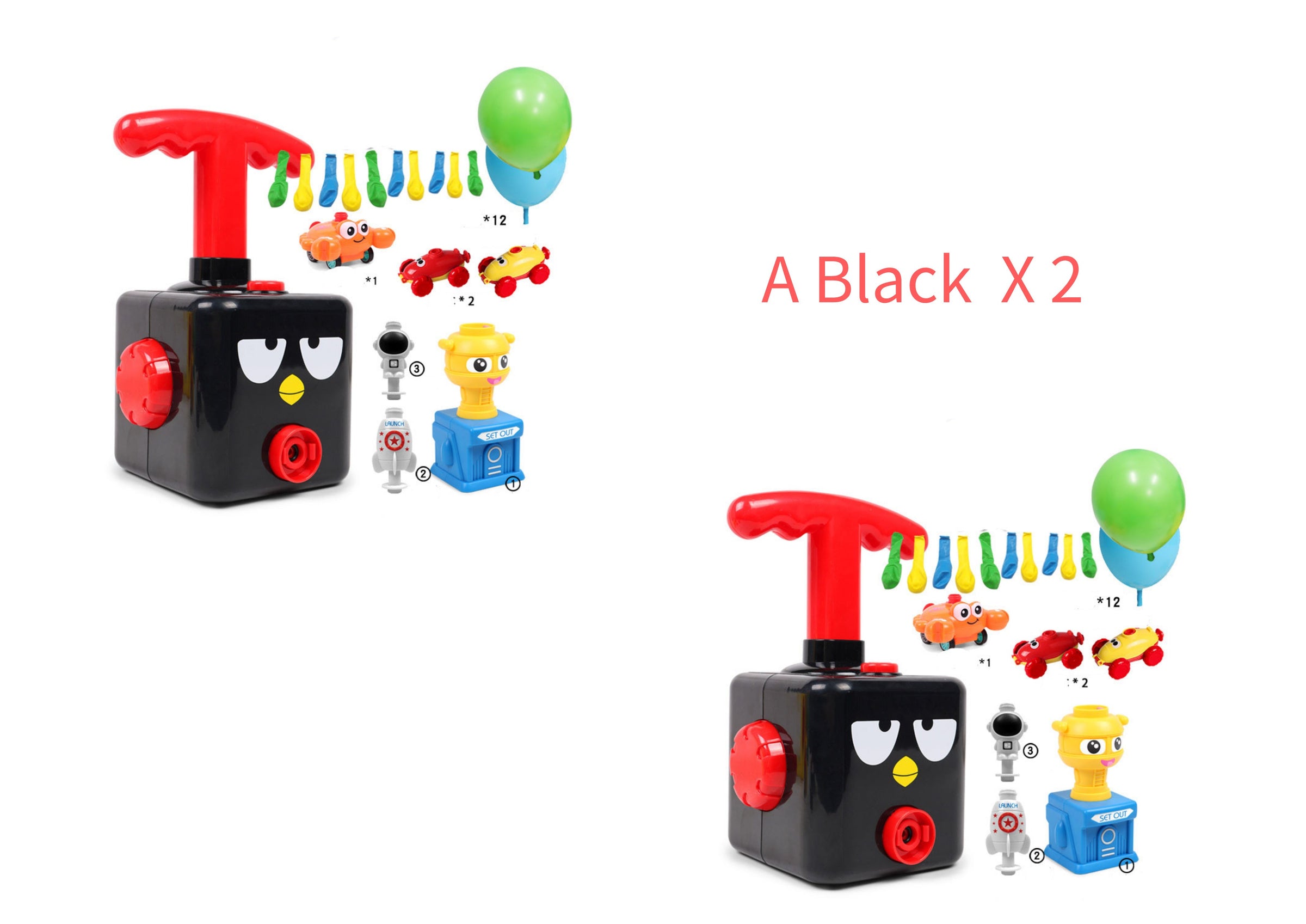 Power Balloon Launch Tower Toy Puzzle  Education Inertia Air Power Balloon Car Science Experimen Toy For Children Gift