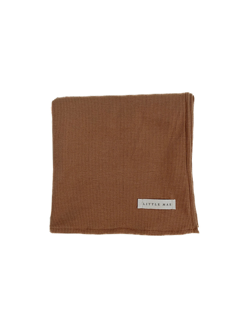 Caramel Waffle Knit Blanket - BIG FRENCHIES
