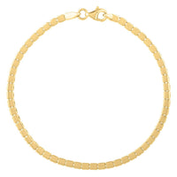 14k Yellow Gold 7 inch Mini Cube Bracelet (2.60 mm)