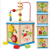 Children beaded around beads to develop educational toys