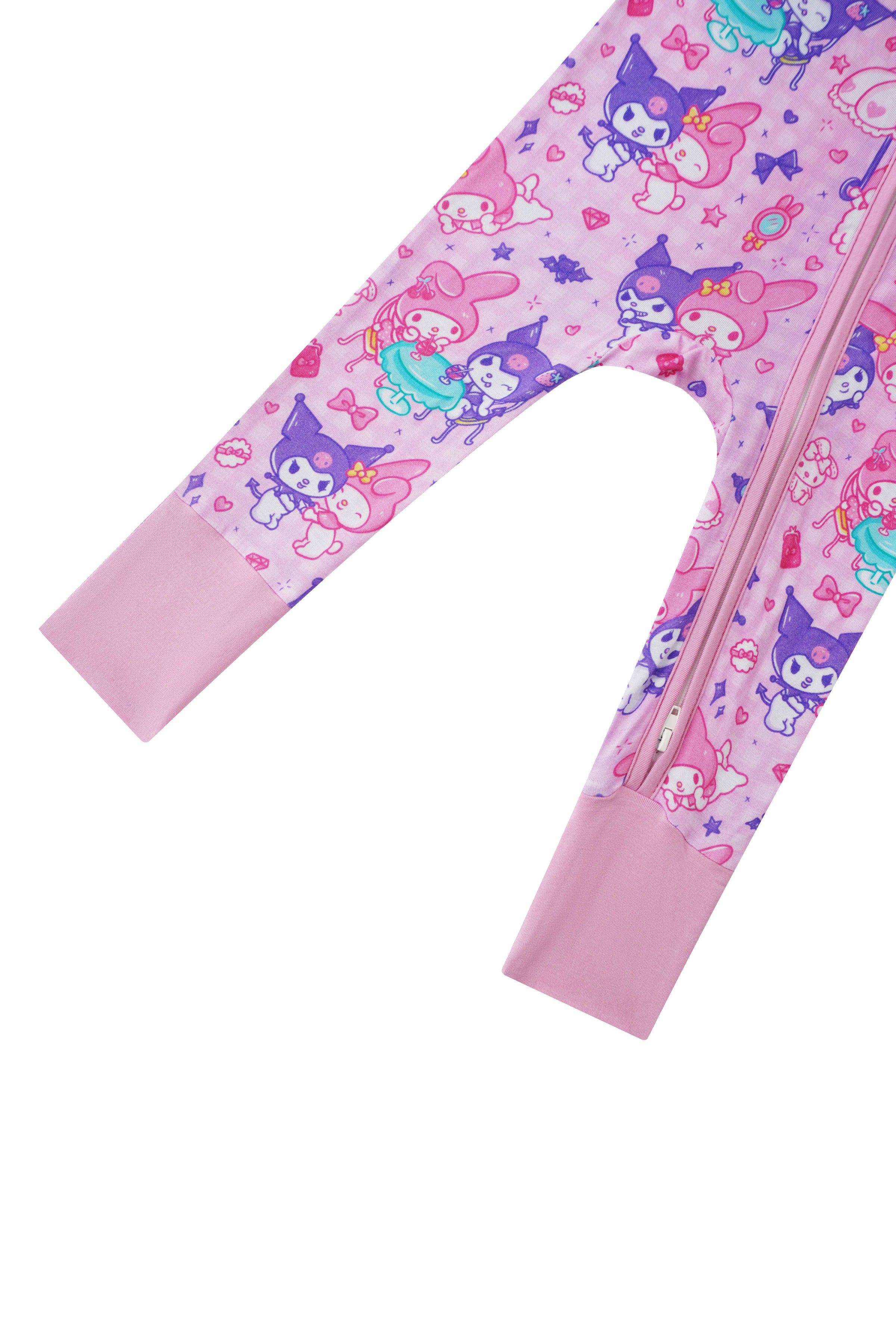 PoshTOT Sanrio Kuromi Bamboo Baby Convertible Zippy Romper