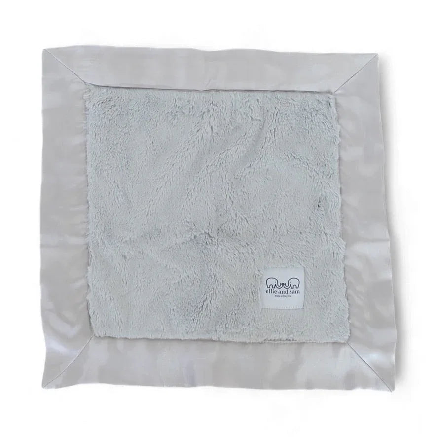 Luxury Satin Border Lovey - Silver - BIG FRENCHIES