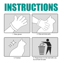 Pet Leave-In Cleaning Gloves Dog Bath Cat Clean Dry Cleaning Gloves Deodorizing Odor Removal