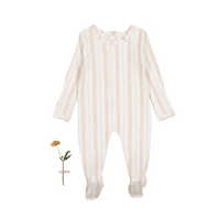 The Printed Romper - Rose Stripe