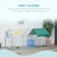 87x41x41-IN Catio Rabbit Guinea Pig Cage Chicken Coop Run, Small Animal Enclousure Outdoor Indoor with Cover and Multipl