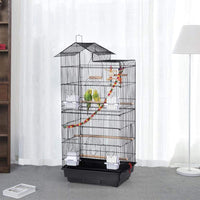 39-Inch Roof Top Large Flight Parrot Bird Cage for Small Quaker Parrot Cockatiel Sun Parakeet Green Cheek Conure Budgie Finch Lovebird Canary Pet Bird Cage W/Toys - BIG FRENCHIES