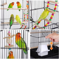 39-Inch Roof Top Large Flight Parrot Bird Cage for Small Quaker Parrot Cockatiel Sun Parakeet Green Cheek Conure Budgie Finch Lovebird Canary Pet Bird Cage W/Toys - BIG FRENCHIES