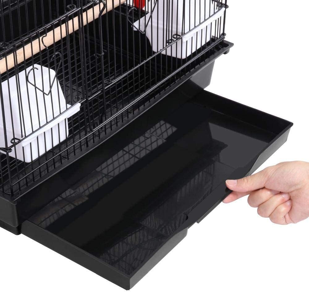 39-Inch Roof Top Large Flight Parrot Bird Cage for Small Quaker Parrot Cockatiel Sun Parakeet Green Cheek Conure Budgie Finch Lovebird Canary Pet Bird Cage W/Toys - BIG FRENCHIES