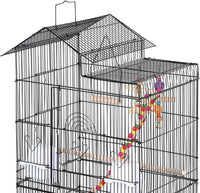 39-Inch Roof Top Large Flight Parrot Bird Cage for Small Quaker Parrot Cockatiel Sun Parakeet Green Cheek Conure Budgie Finch Lovebird Canary Pet Bird Cage W/Toys - BIG FRENCHIES