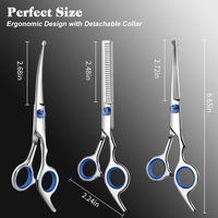 Professional 4 In 1 Dog Cat Grooming Scissors Kit With Safety Round Tips,Sharp