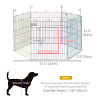Metal Pet Playpen Portable Hexagon Dog Exercise Fence Multi-colored