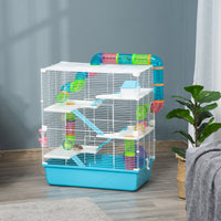 Extra Large 23" Hamster Cage with Tubes and Tunnels, Portable Carry Handles, Rat House and Habitats Big 5-Tier Design, M