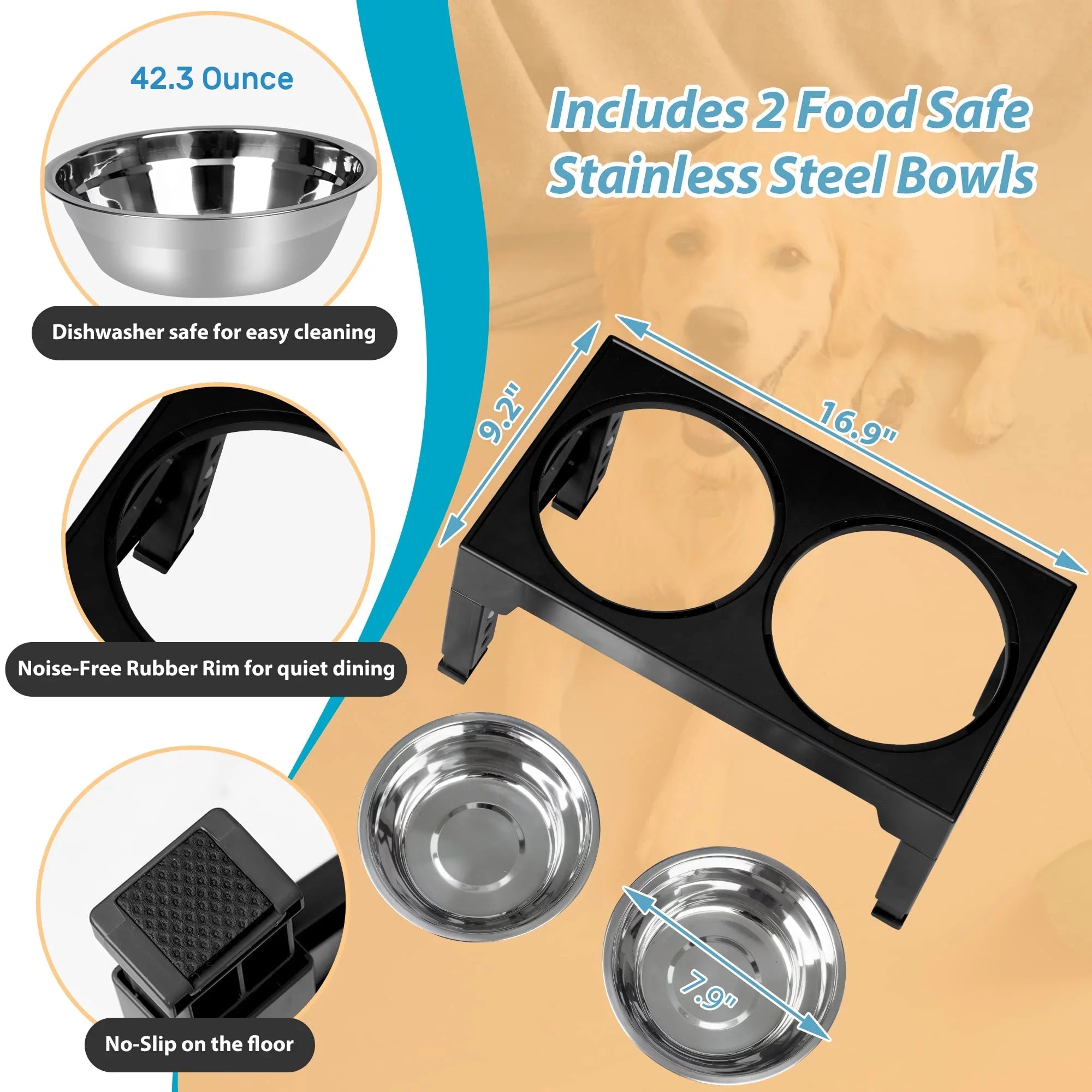 Top 10 Elevated Dog Bowl Stands with Stainless Steel Dishes - BIG FRENCHIES