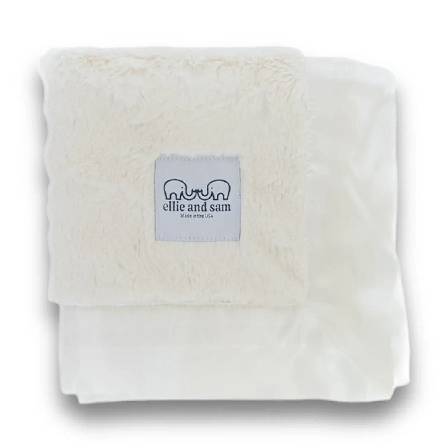 Luxury Satin Border Lovey - Ivory - BIG FRENCHIES