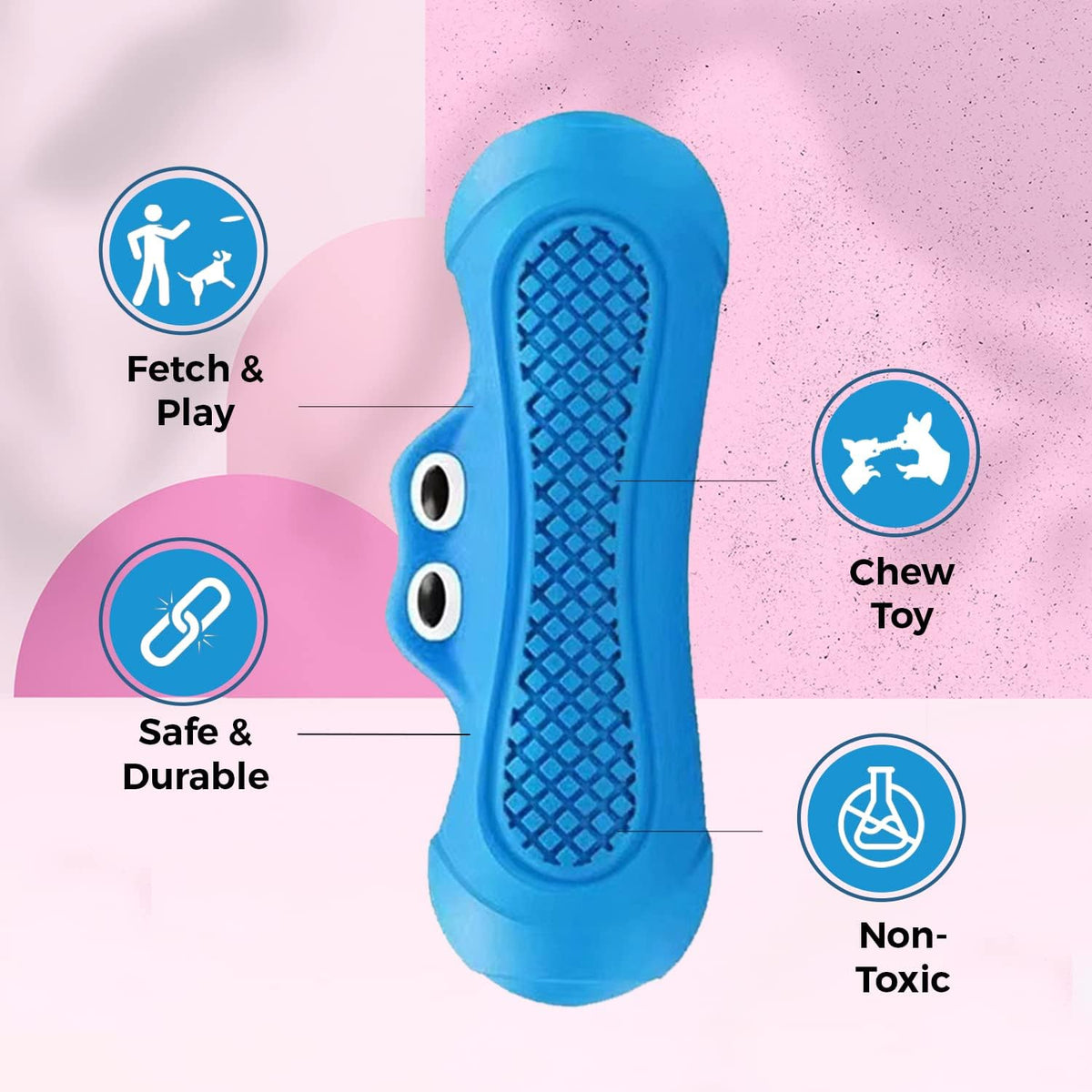 Rubber Crazy Monster Squeaky Toys For Dogs,Toy For Chewers,Non Toxic Chew Toys