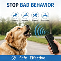 Trainer Ultrasonic For Dogs, Anti Barking Device, Portable Ultrasonic Dog Barking, Anti Barking Dog Training Device With Flashlight With LED Light, 3 Training Modes For Indoor Outdoor