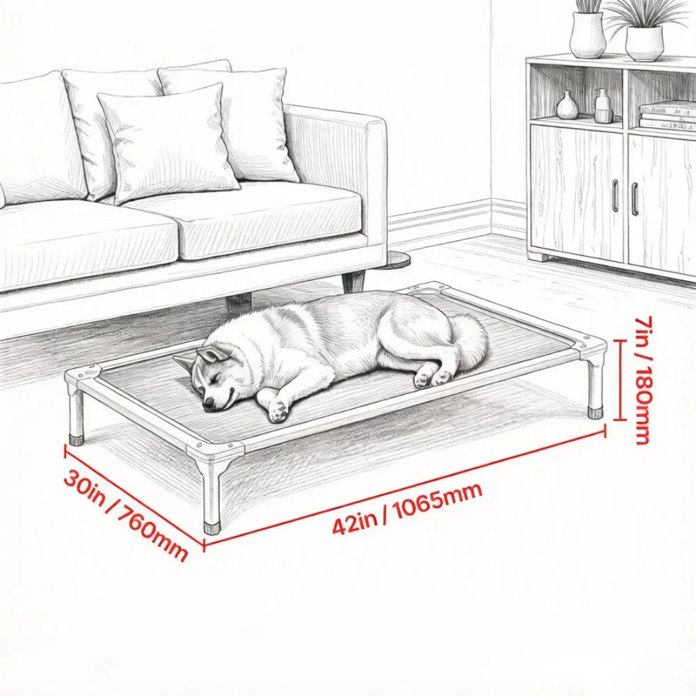 Elevated Dog Bed for Bedroom