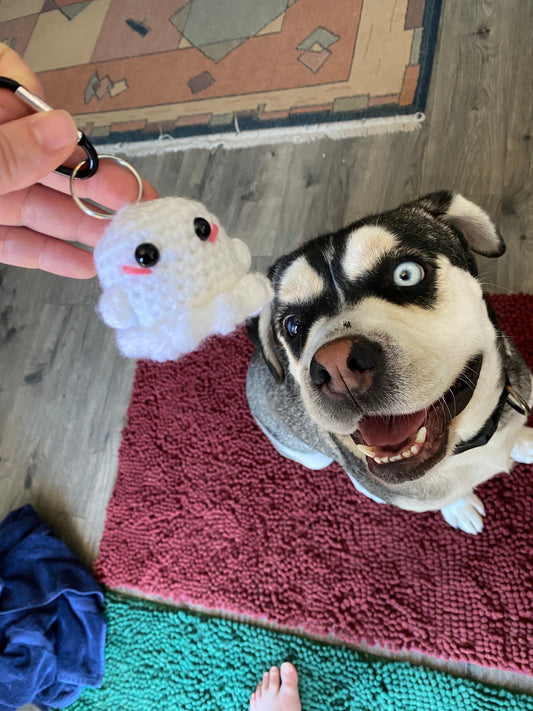 Ghost Keychain Learn to Crochet Kit