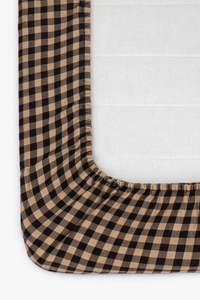 Cookie Brown Gingham Crib Sheet