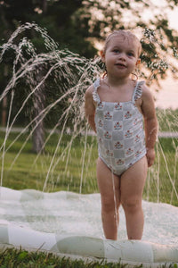 Green Gingham Splash Pad