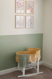 Mint Pointelle Knit Blanket