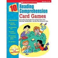 10 Reading Comprehension Card Games: Easy-To-Play, Reproducible Card and Board Games That Boost Kids' Reading Skills--And Help Them Succeed on Tests - Paperback