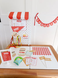 Burger Diner Dramatic Play Printable Kit