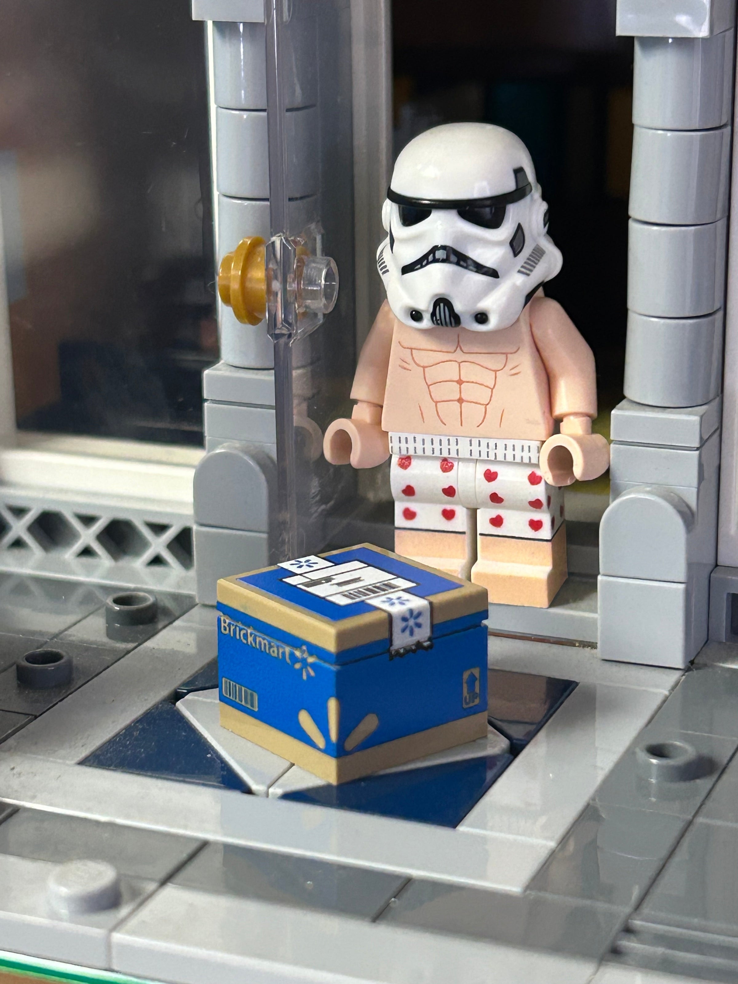 BrickMart Package / Shipping Box - Custom Printed made using LEGO parts
