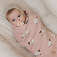 Whimsy Collection - Luxury 100% Cotton Knit Swaddle Baby Blanket