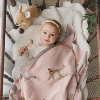 Whimsy Collection - Luxury 100% Cotton Knit Swaddle Baby Blanket