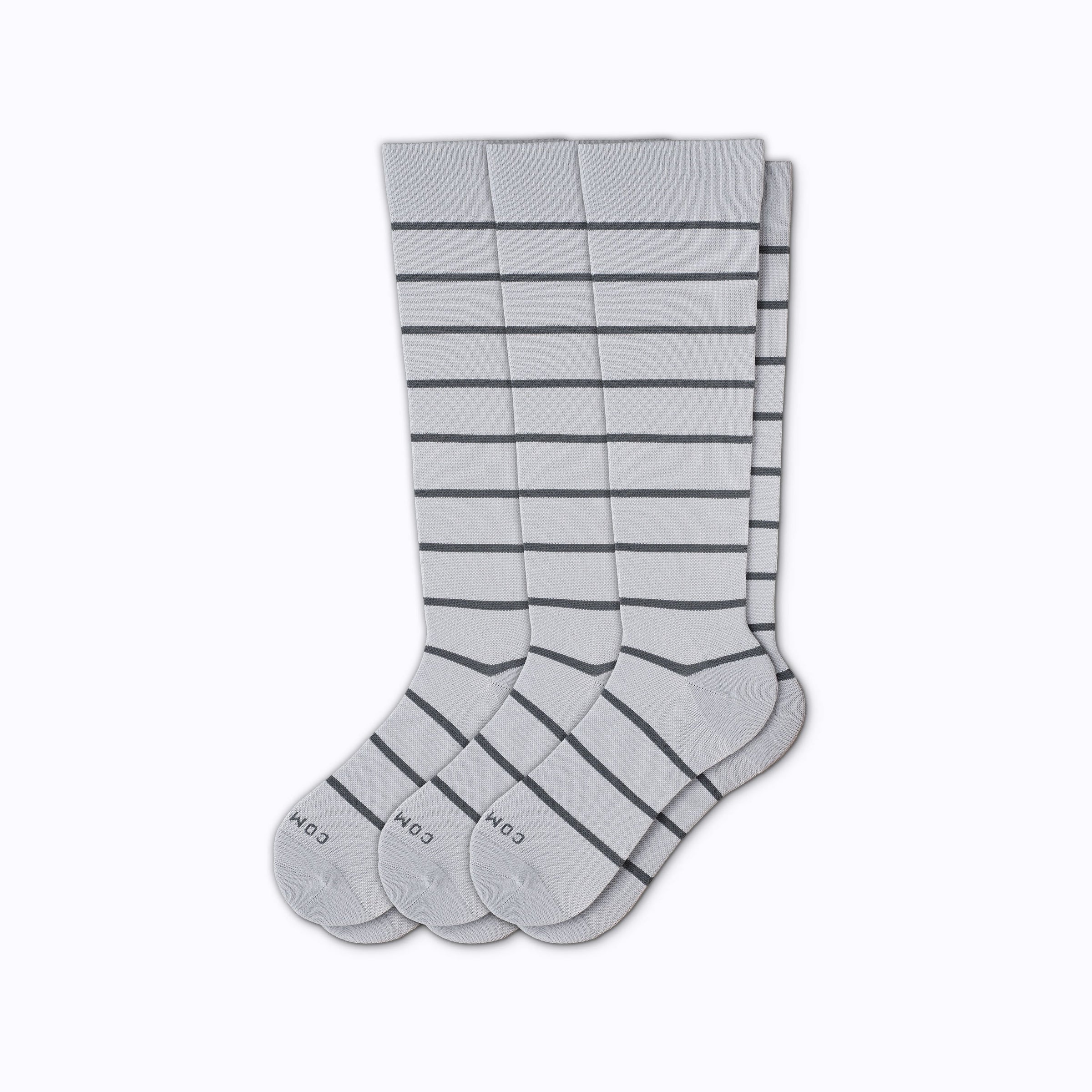 Knee-High Compression Socks – 3 Pack Stripes