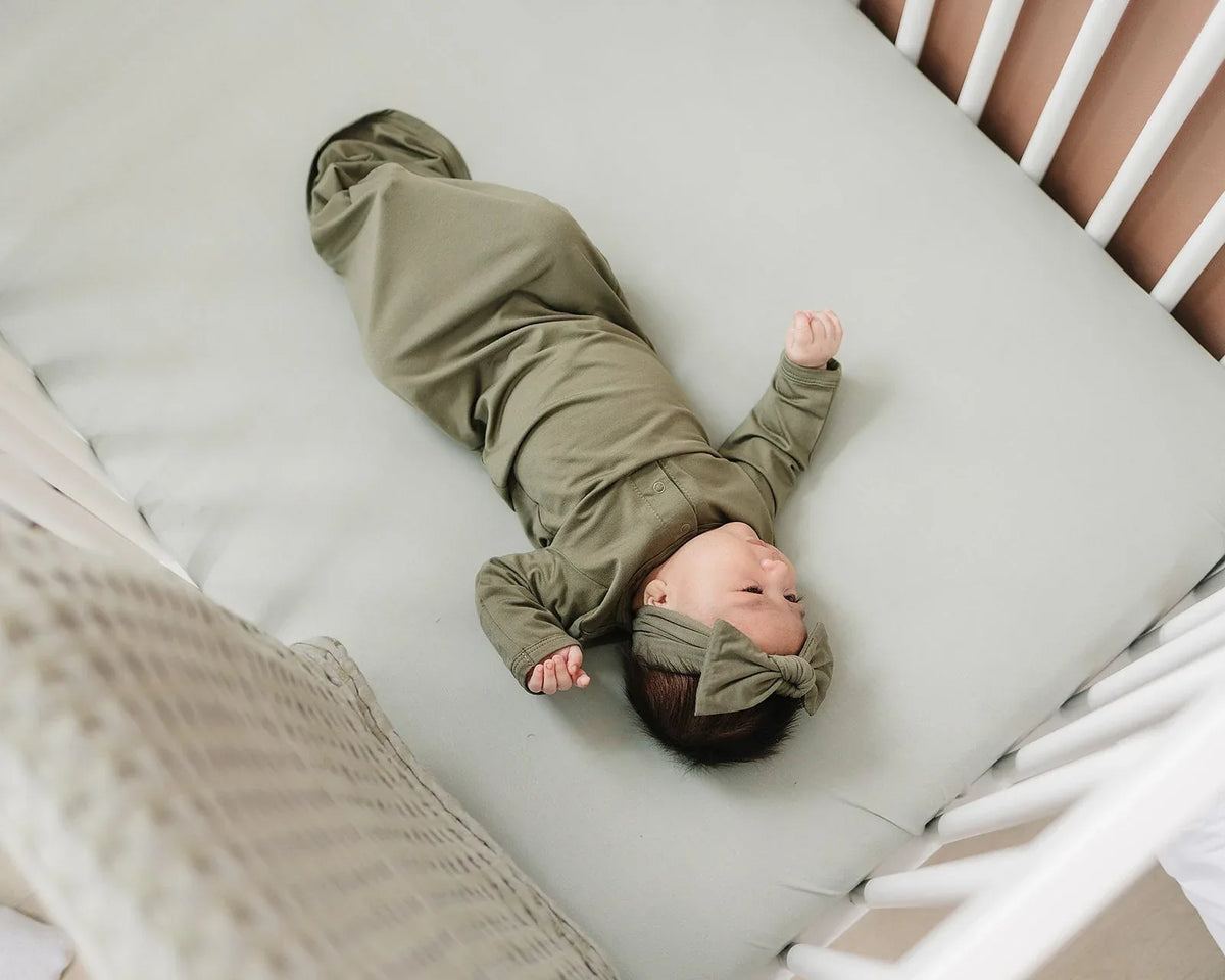 Sage Bamboo Stretch Crib Sheet - BIG FRENCHIES