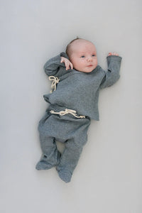 Stone Bamboo Stretch Crib Sheet - BIG FRENCHIES