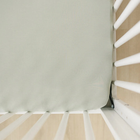 Sage Bamboo Stretch Crib Sheet - BIG FRENCHIES