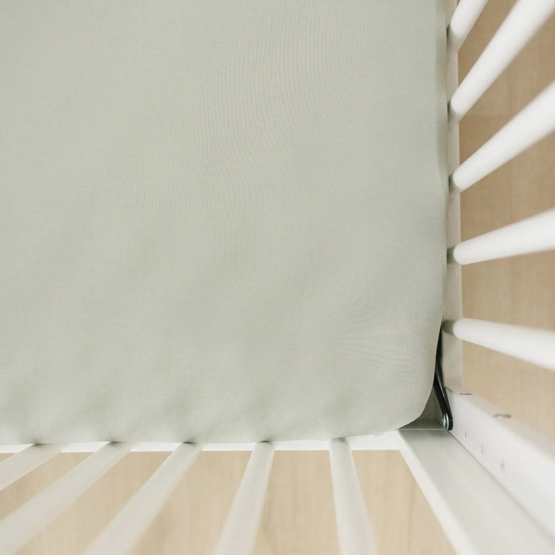 Sage Bamboo Stretch Crib Sheet - BIG FRENCHIES